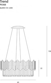 Függeszték Arany MAXLIGHT P0368