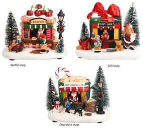 Karácsonyi életkép vásári bódé gyerekekkel / Gift shop