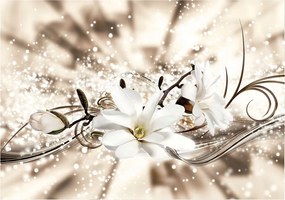 Flizelin fotótapéta Magnólia finom virágok a falra 350x250 +ragasztó