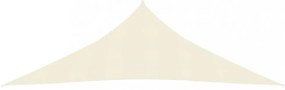 krémszínű HDPE napvitorla 160 g/m² 3,5 x 3,5 x 4,9 m
