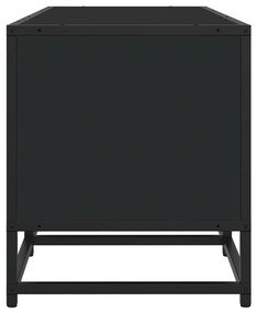 fekete szerelt fa TV-szekrény 180 x 35 x 41 cm