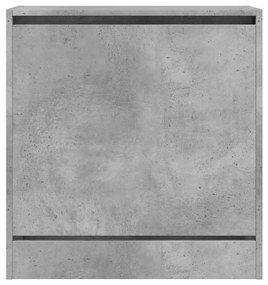 betonszürke szerelt fa cipőszekrény 60 x 34 x 63,5 cm