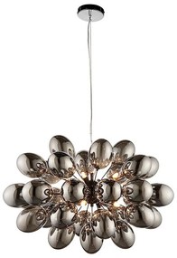 Endon 80124 - Csillár zsinóron INFINITY 8xG9/28W/230V fekete/füstös