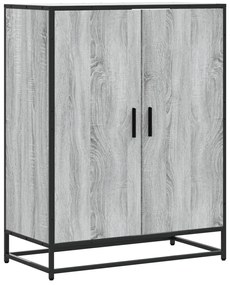 szürke sonoma szerelt fa és fém cipőszekrény 75 x 38 x 97,5 cm