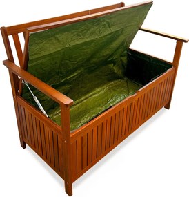 Deuba Kerti pad tárolóval 120 cm - akác