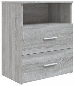 2 db szürke sonoma színű éjjeliszekrény 50x32x60 cm