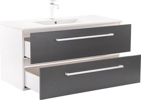 Vario Clam 100 alsó szekrény mosdóval fehér-antracit