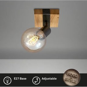 Briloner 2900-011 - Fali spotlámpa WOOD BASIC 1xE27/25W/230V