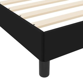 Boxrugós ágy matracmal Fekete 90 x 190 cm szövet