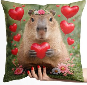 Valentin Napi Párnahuzat 40x40 Valentin nap vastag velúr velvet 40cm