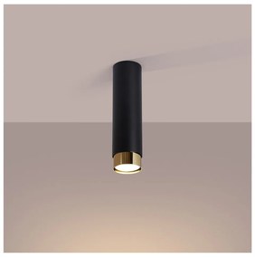 Fekete-aranyszínű mennyezeti lámpa Crown – Sollux