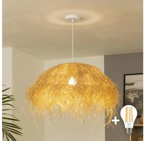 Brilagi - LED csillár zsinóron CERIA BOHO 1xE27/40W/230V Ø 60 cm raffia