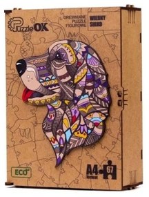 3D kézzel készített fa puzzle - Labrador A4