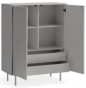 Szürke magas komód 97x130 cm Sierra – Teulat