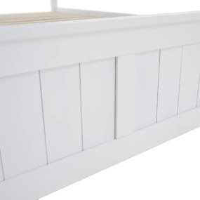 Ágy ágyráccsal, fenyő/fehér, 160x200 LUCAS NEW