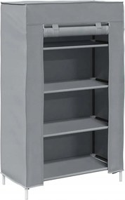 Cipősszekrény Textil Szürke 60,5x30x97 cm Non-woven szövet