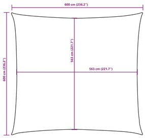 sötétzöld négyzet alakú oxford-szövet napvitorla 6 x 6 m