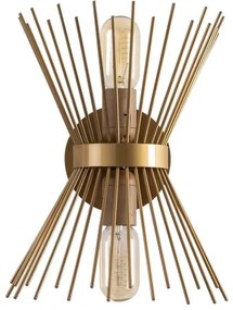 Fali lámpa KIRPI 2xE27/40W/230V arany színben