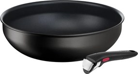 Tefal 2 részes wok serpenyő készlet 26cm 1 kivehető fogantyú Ingenio Eco