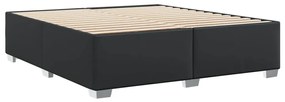fekete műbőr ágykeret 180x200 cm