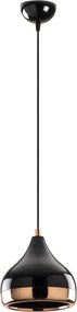 Yıldo 6866 fekete-réz vas függőlámpa, Ø17 cm