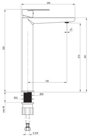 Deante BGA_N20K - ALPINIA mosdócsaptelep fekete
