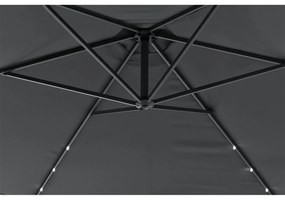Juskys LED-es napernyő Brazil 3,5 m - sötétszürke