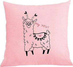Párna párnahuzat vicces Alpaka Hey You