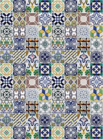 Fotótapéta Csempe Minták Díszek Mozaik Geometria Szín 206x275 +ragasztó