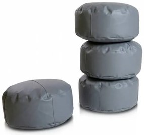 Babzsák Classic S szürke 75L öko-bőr TiaHome