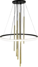 ANTIGO 8978 LUNA Modern Led Függesztett Lámpa Fekete, Matt Sárgaréz G9, LED IP20