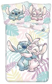 Jerry Fabrics Lilo és Stitch "Leaves" pamut ágyneműhuzat, 140 x 200 cm, 60 x 80 cm