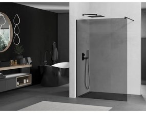 Mexen Kioto zuhanyparaván WALK-IN 8mm, 80x200 cm, szürke üveg-fekete profil, 800-080-101-70-40