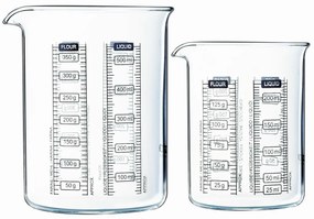 Pyrex Üveg mérőedény szett 2 db, 0,25 l + 0,5 l