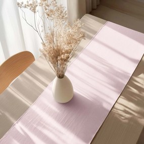 Goldea lenvászon keveréket tartalmazó asztali futó - púderrózsaszín 35x120 cm