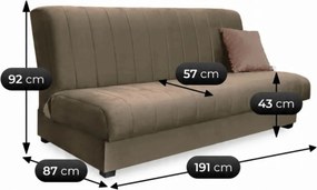 2 db-os szett, ágyazható kanapé bézs színben SIGMA