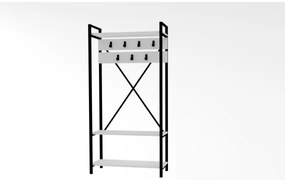 Folyosó fali tartó ALFA 180x90 cm fehér/fekete