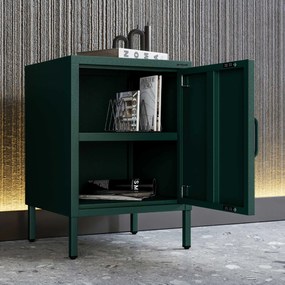Éjjeliszekrény MIA, 424 x 595 x 400 mm, Modern: palack zöld szín