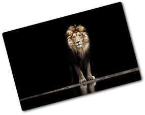Üveg vágódeszka Portré egy oroszlán pl-ko-80x52-f-118199528