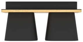 Eglo 390007 - Mennyezeti lámpa RUSCIO 2xE27/40W/230V fekete/barna