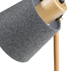 RENDL CHOUPETTE nástěnná posuvná černošedá textil/dřevo 230V LED E27 11W