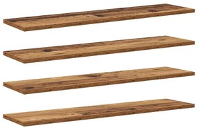 Polcos könyvespolc 4 pcs Barna 80 x 20 x 1.5 cm Faanyag