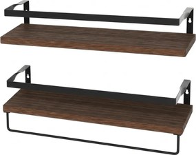 Fali polcok VIREON barna, 2 darabos szett