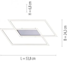 Paul Neuhaus 8192-55 - LED Szabályozható mennyezeti lámpa INIGO 2xLED/12W/230V