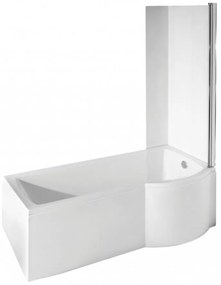 Besco Inspiro fürdőkád paravánnal 170x70 cm jobboldali fehér #WAI-170-NPR