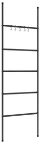 5 szintes fekete vas törölközőtartó létra 58 x 175 cm