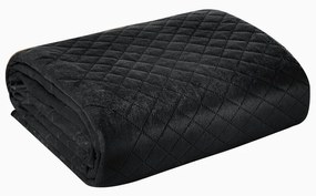 Luiz3 bársony ágytakaró Fekete 70x160 cm
