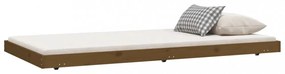 mézbarna tömör fenyőfa ágykeret 80 x 200 cm
