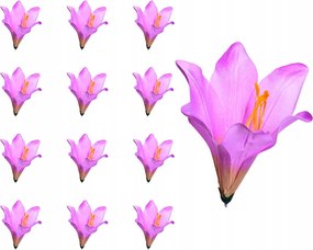 Levendula virágfej liliom 12 db-os művirág szett