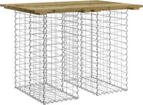 vidaXL gabion mintás impregnált fenyőfa kerti asztal 100 x 70 x 72 cm